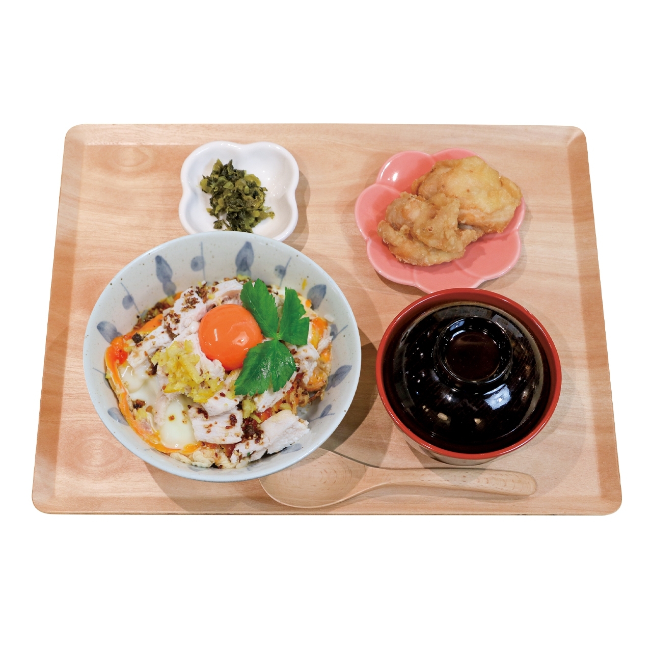 【定食】鶏サラダチキンの柚子親子丼定食